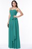 ColsBM Dahlia Emerald Green Sexy A-line Zip up Chiffon Floor Length Sash Plus Size Bridesmaid Dresses