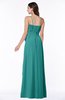 ColsBM Dahlia Emerald Green Sexy A-line Zip up Chiffon Floor Length Sash Plus Size Bridesmaid Dresses