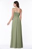 ColsBM Dahlia Moss Green Sexy A-line Zip up Chiffon Floor Length Sash Plus Size Bridesmaid Dresses