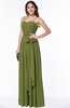 ColsBM Dahlia Olive Green Sexy A-line Zip up Chiffon Floor Length Sash Plus Size Bridesmaid Dresses