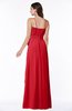 ColsBM Dahlia Red Sexy A-line Zip up Chiffon Floor Length Sash Plus Size Bridesmaid Dresses