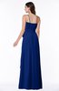 ColsBM Dahlia Sodalite Blue Sexy A-line Zip up Chiffon Floor Length Sash Plus Size Bridesmaid Dresses