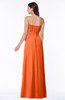 ColsBM Dahlia Tangerine Sexy A-line Zip up Chiffon Floor Length Sash Plus Size Bridesmaid Dresses
