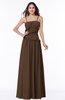 ColsBM Miracle Chocolate Brown Sexy A-line Spaghetti Sleeveless Flower Plus Size Bridesmaid Dresses