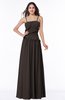 ColsBM Miracle Fudge Brown Sexy A-line Spaghetti Sleeveless Flower Plus Size Bridesmaid Dresses