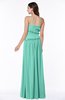 ColsBM Miracle Mint Green Sexy A-line Spaghetti Sleeveless Flower Plus Size Bridesmaid Dresses