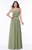 ColsBM Miracle Moss Green Sexy A-line Spaghetti Sleeveless Flower Plus Size Bridesmaid Dresses