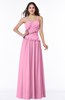 ColsBM Miracle Pink Sexy A-line Spaghetti Sleeveless Flower Plus Size Bridesmaid Dresses