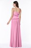 ColsBM Miracle Pink Sexy A-line Spaghetti Sleeveless Flower Plus Size Bridesmaid Dresses