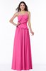 ColsBM Miracle Rose Pink Sexy A-line Spaghetti Sleeveless Flower Plus Size Bridesmaid Dresses