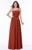 ColsBM Miracle Rust Sexy A-line Spaghetti Sleeveless Flower Plus Size Bridesmaid Dresses