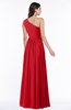 ColsBM Nancy Red Sexy A-line Sleeveless Zip up Chiffon Ruching Plus Size Bridesmaid Dresses