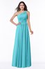 ColsBM Nancy Turquoise Sexy A-line Sleeveless Zip up Chiffon Ruching Plus Size Bridesmaid Dresses