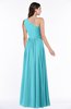 ColsBM Nancy Turquoise Sexy A-line Sleeveless Zip up Chiffon Ruching Plus Size Bridesmaid Dresses