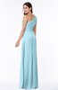 ColsBM Shayla Aqua Sexy A-line One Shoulder Sleeveless Chiffon Floor Length Plus Size Bridesmaid Dresses