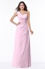 ColsBM Shayla Baby Pink Sexy A-line One Shoulder Sleeveless Chiffon Floor Length Plus Size Bridesmaid Dresses