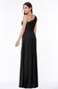 ColsBM Shayla Black Sexy A-line One Shoulder Sleeveless Chiffon Floor Length Plus Size Bridesmaid Dresses