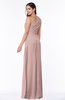 ColsBM Shayla Blush Pink Sexy A-line One Shoulder Sleeveless Chiffon Floor Length Plus Size Bridesmaid Dresses