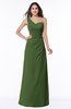 ColsBM Shayla Garden Green Sexy A-line One Shoulder Sleeveless Chiffon Floor Length Plus Size Bridesmaid Dresses