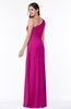 ColsBM Shayla Hot Pink Sexy A-line One Shoulder Sleeveless Chiffon Floor Length Plus Size Bridesmaid Dresses