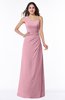 ColsBM Shayla Light Coral Sexy A-line One Shoulder Sleeveless Chiffon Floor Length Plus Size Bridesmaid Dresses