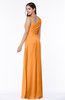 ColsBM Shayla Orange Sexy A-line One Shoulder Sleeveless Chiffon Floor Length Plus Size Bridesmaid Dresses