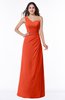 ColsBM Shayla Persimmon Sexy A-line One Shoulder Sleeveless Chiffon Floor Length Plus Size Bridesmaid Dresses
