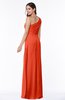 ColsBM Shayla Persimmon Sexy A-line One Shoulder Sleeveless Chiffon Floor Length Plus Size Bridesmaid Dresses