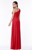 ColsBM Shayla Red Sexy A-line One Shoulder Sleeveless Chiffon Floor Length Plus Size Bridesmaid Dresses