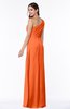ColsBM Shayla Tangerine Sexy A-line One Shoulder Sleeveless Chiffon Floor Length Plus Size Bridesmaid Dresses
