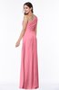 ColsBM Shayla Watermelon Sexy A-line One Shoulder Sleeveless Chiffon Floor Length Plus Size Bridesmaid Dresses