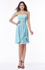 ColsBM Kinslee Aqua Glamorous A-line Sleeveless Zipper Chiffon Knee Length Plus Size Bridesmaid Dresses