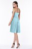 ColsBM Kinslee Aqua Glamorous A-line Sleeveless Zipper Chiffon Knee Length Plus Size Bridesmaid Dresses