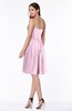 ColsBM Kinslee Baby Pink Glamorous A-line Sleeveless Zipper Chiffon Knee Length Plus Size Bridesmaid Dresses