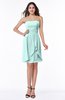 ColsBM Kinslee Blue Glass Glamorous A-line Sleeveless Zipper Chiffon Knee Length Plus Size Bridesmaid Dresses