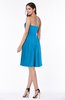 ColsBM Kinslee Cornflower Blue Glamorous A-line Sleeveless Zipper Chiffon Knee Length Plus Size Bridesmaid Dresses