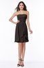 ColsBM Kinslee Fudge Brown Glamorous A-line Sleeveless Zipper Chiffon Knee Length Plus Size Bridesmaid Dresses