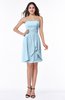 ColsBM Kinslee Ice Blue Glamorous A-line Sleeveless Zipper Chiffon Knee Length Plus Size Bridesmaid Dresses