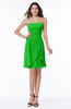 ColsBM Kinslee Jasmine Green Glamorous A-line Sleeveless Zipper Chiffon Knee Length Plus Size Bridesmaid Dresses