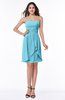 ColsBM Kinslee Light Blue Glamorous A-line Sleeveless Zipper Chiffon Knee Length Plus Size Bridesmaid Dresses