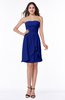 ColsBM Kinslee Nautical Blue Glamorous A-line Sleeveless Zipper Chiffon Knee Length Plus Size Bridesmaid Dresses