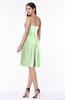 ColsBM Kinslee Pale Green Glamorous A-line Sleeveless Zipper Chiffon Knee Length Plus Size Bridesmaid Dresses