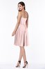 ColsBM Kinslee Pastel Pink Glamorous A-line Sleeveless Zipper Chiffon Knee Length Plus Size Bridesmaid Dresses