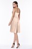 ColsBM Kinslee Peach Puree Glamorous A-line Sleeveless Zipper Chiffon Knee Length Plus Size Bridesmaid Dresses