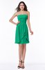 ColsBM Kinslee Pepper Green Glamorous A-line Sleeveless Zipper Chiffon Knee Length Plus Size Bridesmaid Dresses