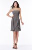 ColsBM Kinslee Ridge Grey Glamorous A-line Sleeveless Zipper Chiffon Knee Length Plus Size Bridesmaid Dresses