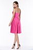 ColsBM Kinslee Rose Pink Glamorous A-line Sleeveless Zipper Chiffon Knee Length Plus Size Bridesmaid Dresses