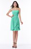 ColsBM Kinslee Seafoam Green Glamorous A-line Sleeveless Zipper Chiffon Knee Length Plus Size Bridesmaid Dresses