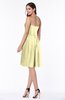 ColsBM Kinslee Soft Yellow Glamorous A-line Sleeveless Zipper Chiffon Knee Length Plus Size Bridesmaid Dresses
