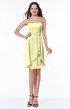 ColsBM Kinslee Wax Yellow Glamorous A-line Sleeveless Zipper Chiffon Knee Length Plus Size Bridesmaid Dresses